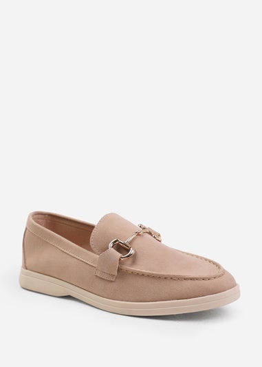 Where's That From Khaki Suede Italy Slip On Loafers