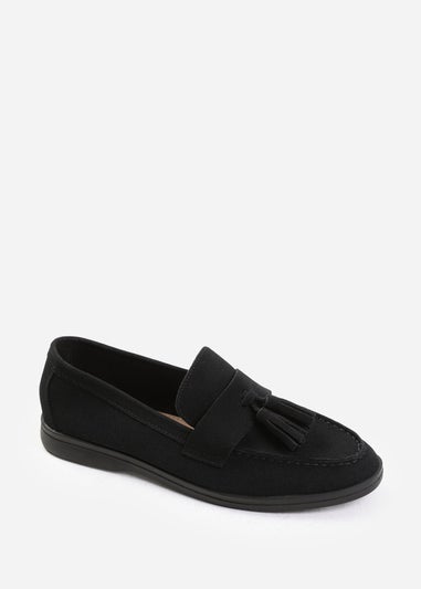 Where's That From Black Suede Kenya Slip On Loafers