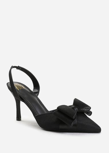 Where's That From Spain Wide Fit Black Pointed Toe Heels