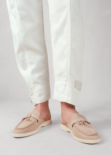 Where's That From Khaki Suede Twilight Flat Slip On Loafers