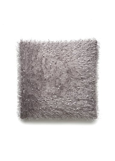 BHS Polyester Silver Knitted Cushion (45x45cm)