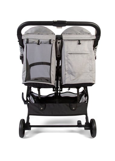 Red Kite Push Me Double Twin Stroller Stone Grey (107cm x 74cm x 88cm)