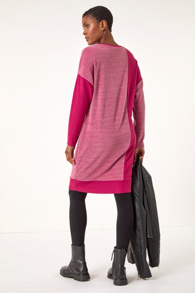 Roman Red Colour Block Stretch Jumper Dress