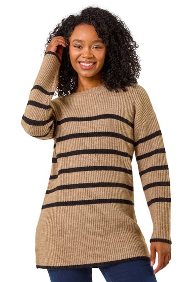 Roman Stone Petite Striped Knit Jumper