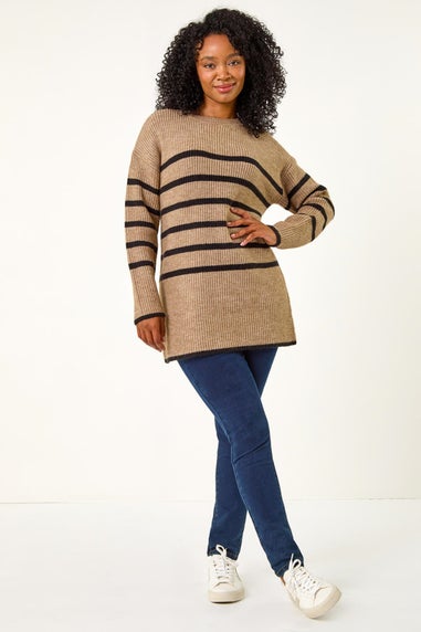 Roman Stone Petite Striped Knit Jumper