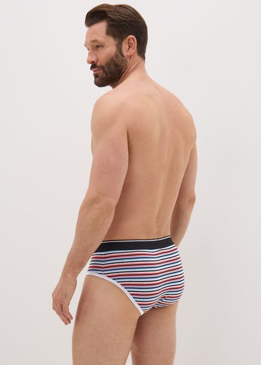 5 Pack Multicolour Grid Print Briefs