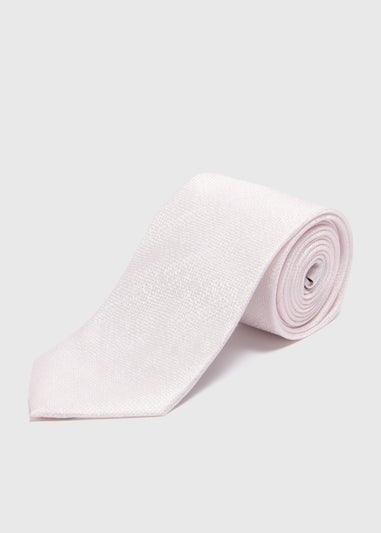 Taylor & Wright Pink Linen Look Tie