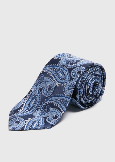 Taylor & Wright Blue Paisley Print Tie