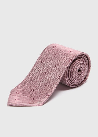 Taylor & Wright Pink Geometric Pattern Tie