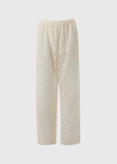 Cream Crochet Trousers