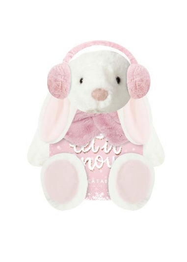 Milton & Drew Polar Cute White/Pink Bunny Heatable Stuffed Toy