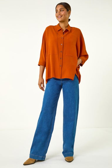 Roman Rust Relaxed Smart Stretch Shirt