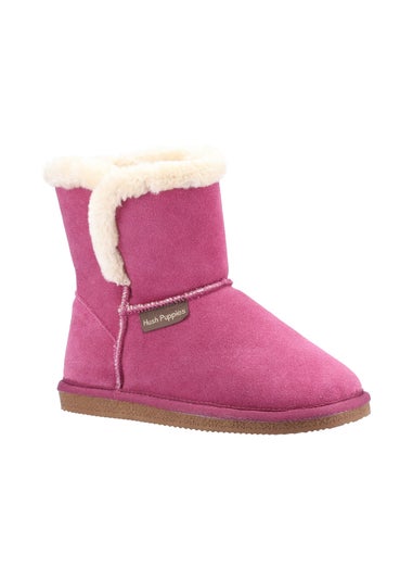 Hush Puppies Pink Ashleigh Slipper Bootie