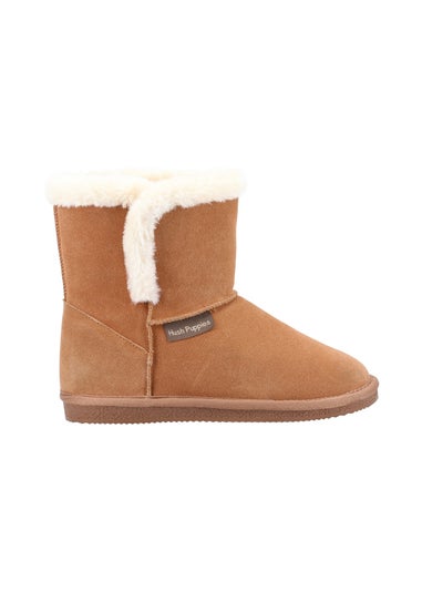 Hush Puppies Tan Ashleigh Slipper Bootie