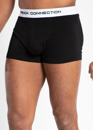 French Connection Black/Blue Cotton Boxers (Pack of 5)