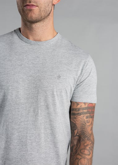 French Connection Light Grey Cotton Embossed T-Shirt and Short Set