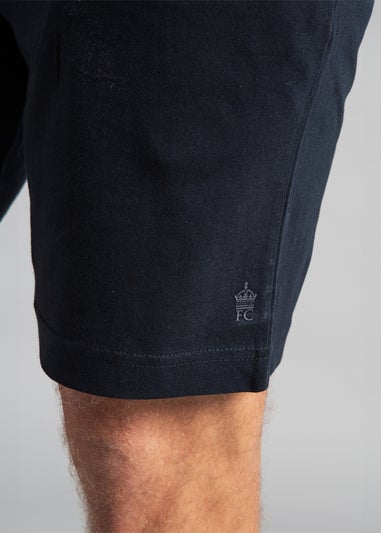 French Connection Navy Cotton Embossed T-Shirt and Short Set