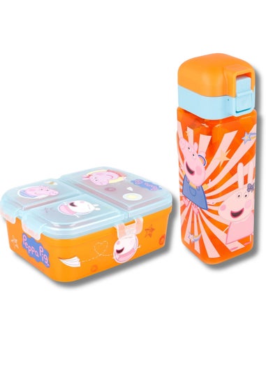 Peppa Pig Orange Multi Compartment Lunch Set