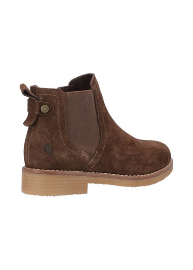 Hush Puppies Chocolate Maddy Ladies Ankle Boots