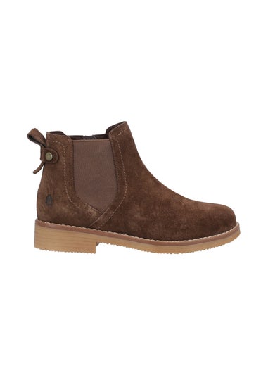 Hush Puppies Chocolate Maddy Ladies Ankle Boots