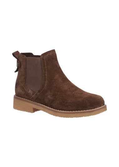 Hush Puppies Chocolate Maddy Ladies Ankle Boots