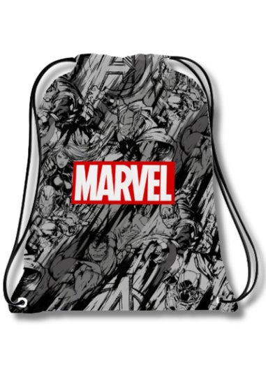 Marvel Black Insulated Lunch Bag With Aluminium Bottle