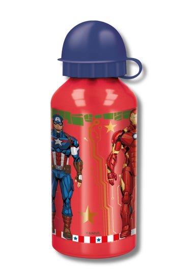 Marvel Black Insulated Lunch Bag With Aluminium Bottle