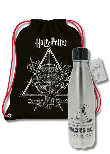 Harry Potter Black Insulated Lunch Bag Set With Bottle