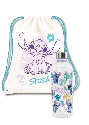 Disney Stitch Cream Palms Hydro Bottle And Insulated Lunch Bag