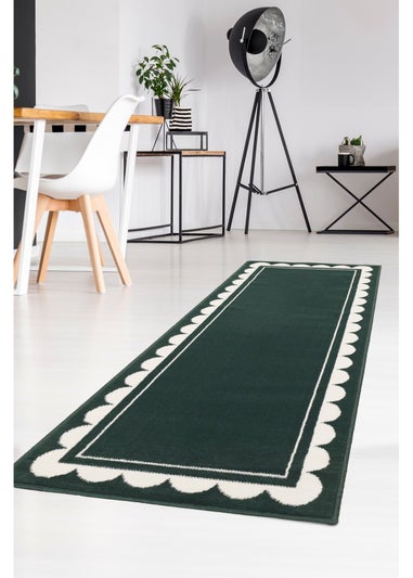 Homemaker Scallop Forest Green Runner