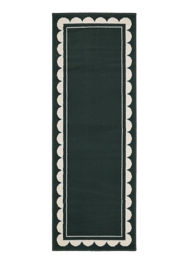 Homemaker Scallop Forest Green Runner