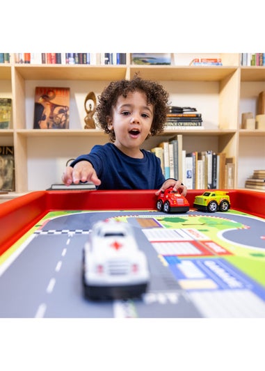 PlayHouse Play Tray With City & Race Play Mat Set