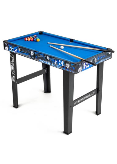 Power Play Black/Blue Stand Up Pool Games Table (3ft)