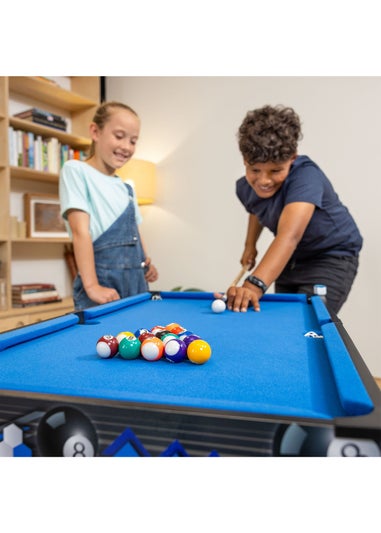 Power Play Black/Blue Stand Up Pool Games Table (3ft)