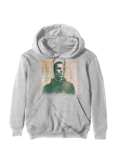 Oasis Liam Gallagher Light Grey Album Hoodie