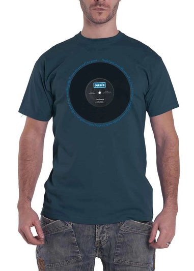 Oasis Denim Blue Live Forever Single T-Shirt