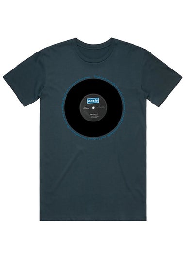 Oasis Denim Blue Live Forever Single T-Shirt