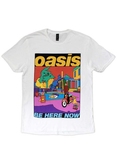 Oasis White Be Here Now Illustration Cotton T-Shirt