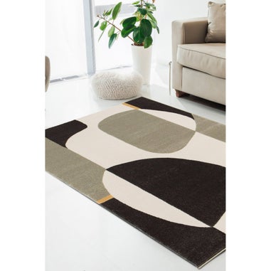 Homemaker Milan Bold Grey/Stone/Cream Abstract Rug
