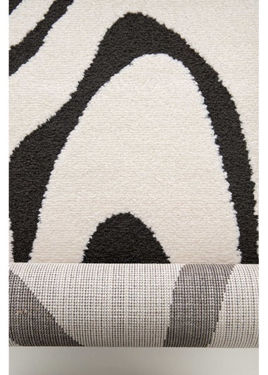 Homemaker Reef Ripple Black/Off White Mono Rug