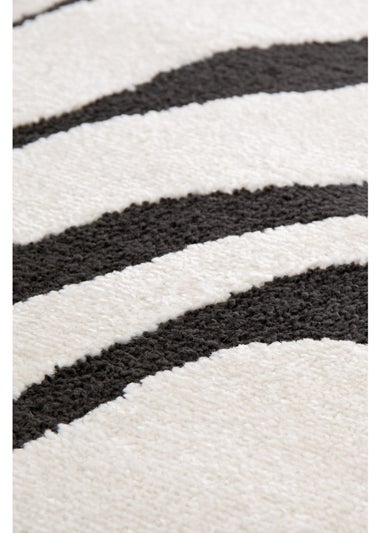 Homemaker Reef Ripple Black/Off White Mono Rug