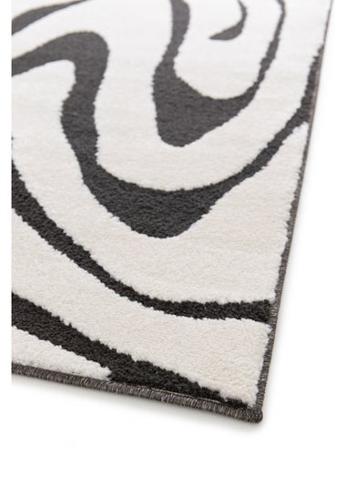 Homemaker Reef Ripple Black/Off White Mono Rug