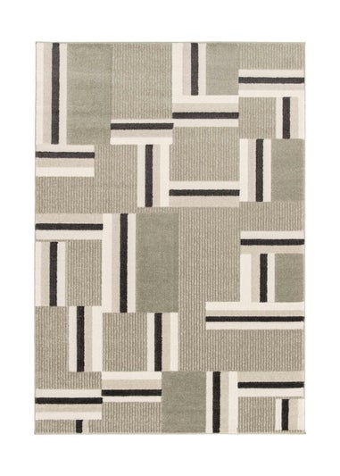 Homemaker Milan Grey/Stone/Cream Blocks Rug