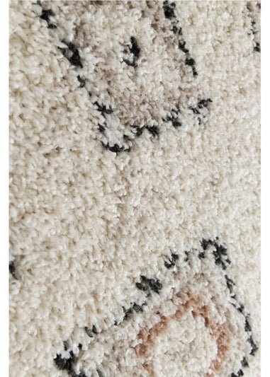 Homemaker Nomad Diamonds Shaggy Cream Rug