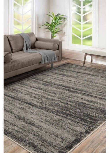 Homemaker Freya Texture Border Charcoal Rug