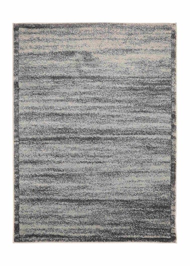 Homemaker Freya Texture Border Charcoal Rug