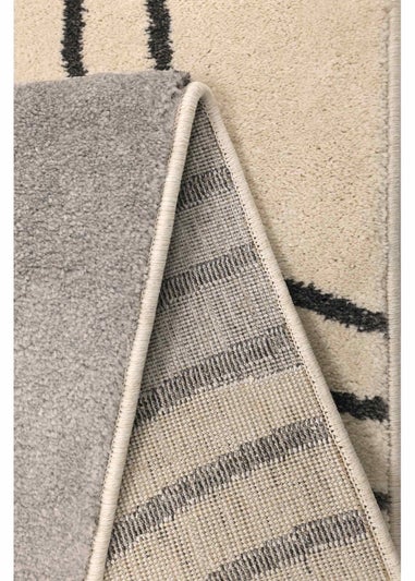 Homemaker Sara Carved Modern Arc Grey/White Rug