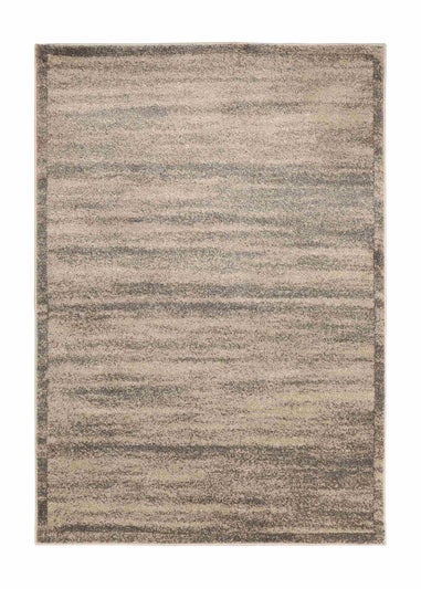 Homemaker Freya Texture Border Taupe Rug