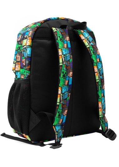 Minecraft Kids Black/Green All-Over Print Backpack (42 x 31 x 19cm)