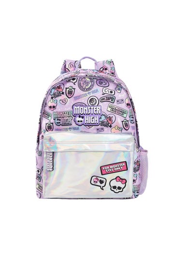 Monster High Purple Holographic Backpack (38 x 31 x 12cm)